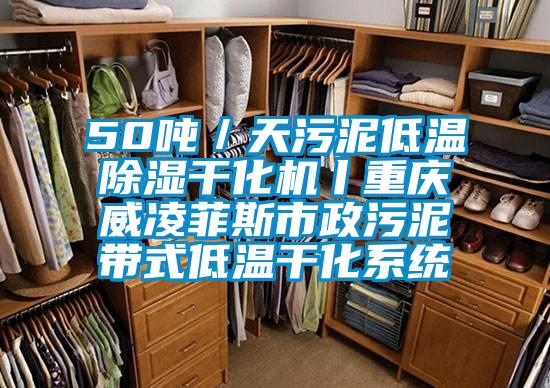 50吨／天污泥低温除湿干化机丨重庆威凌菲斯市政污泥带式低温干化系统