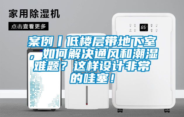 案例丨低楼层带地下室，如何解决通风和潮湿难题？这样设计非常的哇塞！