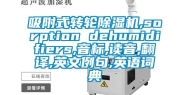 吸附式转轮除湿机,sorption dehumidifiers,音标,读音,翻译,英文例句,英语词典