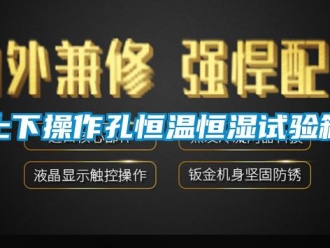 知识百科上下操作孔恒温恒湿试验箱