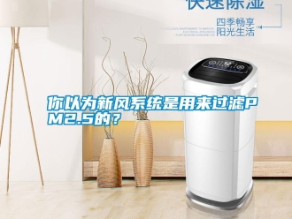 行业新闻你以为新风系统是用来过滤PM2.5的？