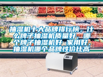 企业新闻抽湿机十大品牌排行榜，什么牌子抽湿机质量好，哪个牌子抽湿机好 家用好，抽湿机哪个品牌性价比高