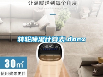 常见问题转轮除湿计算表.docx