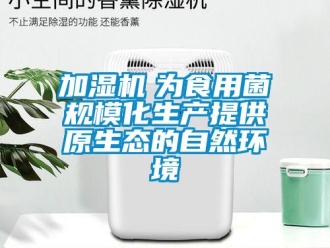 行业新闻加湿机　为食用菌规模化生产提供原生态的自然环境